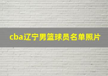 cba辽宁男篮球员名单照片