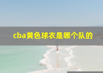 cba黄色球衣是哪个队的