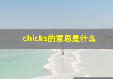 chicks的意思是什么