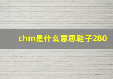 chm是什么意思鞋子280