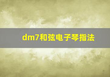 dm7和弦电子琴指法