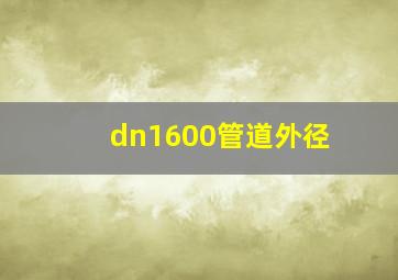 dn1600管道外径