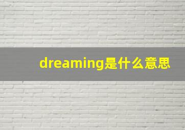 dreaming是什么意思