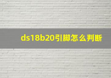 ds18b20引脚怎么判断