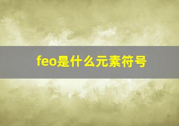 feo是什么元素符号