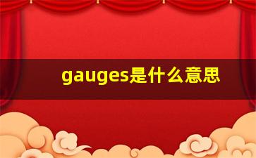 gauges是什么意思