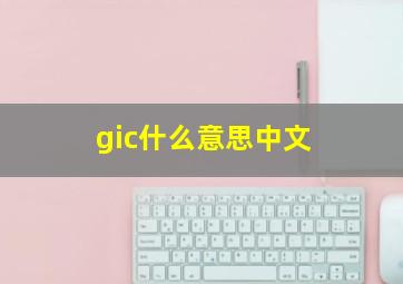 gic什么意思中文