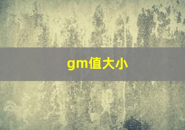 gm值大小