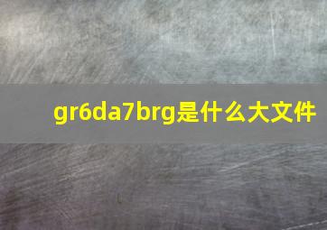 gr6da7brg是什么大文件