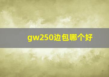 gw250边包哪个好