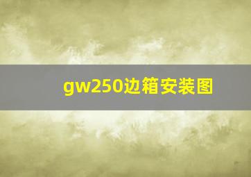 gw250边箱安装图