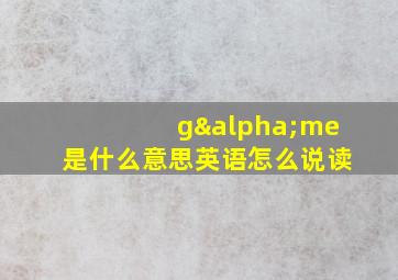 gαme是什么意思英语怎么说读