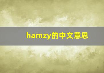 hamzy的中文意思