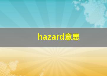 hazard意思