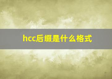 hcc后缀是什么格式