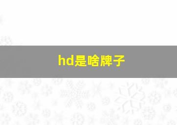 hd是啥牌子