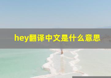 hey翻译中文是什么意思