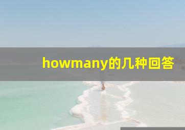 howmany的几种回答