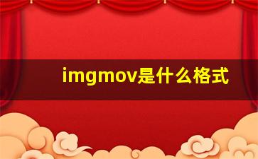 imgmov是什么格式