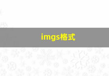 imgs格式