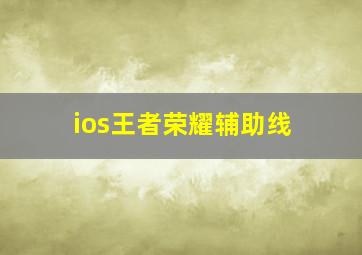 ios王者荣耀辅助线