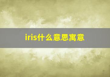 iris什么意思寓意