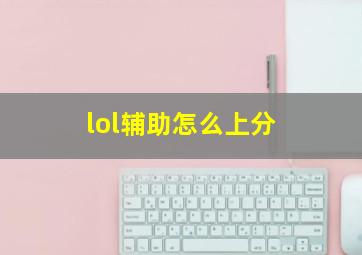 lol辅助怎么上分