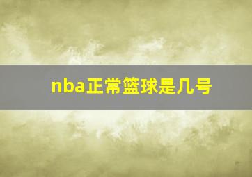 nba正常篮球是几号