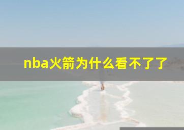 nba火箭为什么看不了了