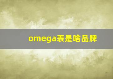 omega表是啥品牌