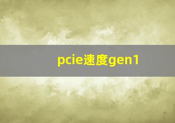 pcie速度gen1