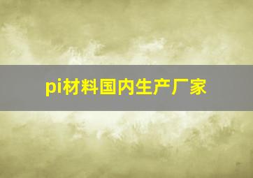 pi材料国内生产厂家