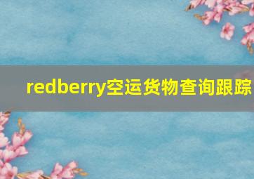 redberry空运货物查询跟踪