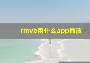 rmvb用什么app播放