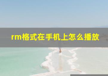 rm格式在手机上怎么播放