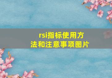 rsi指标使用方法和注意事项图片