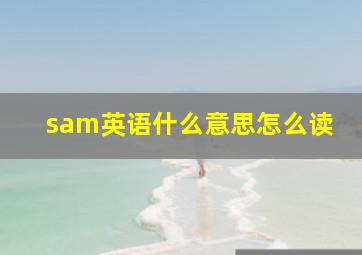 sam英语什么意思怎么读