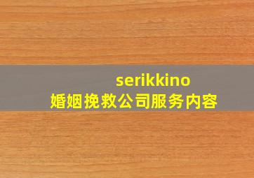 serikkino婚姻挽救公司服务内容