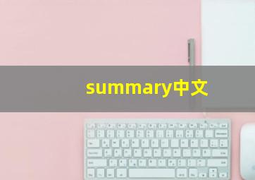 summary中文