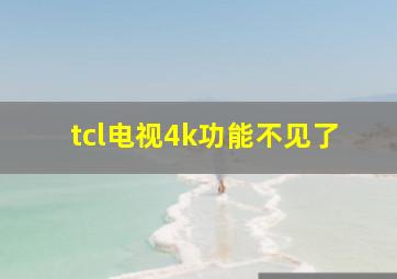 tcl电视4k功能不见了