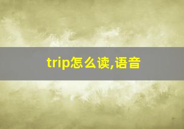 trip怎么读,语音