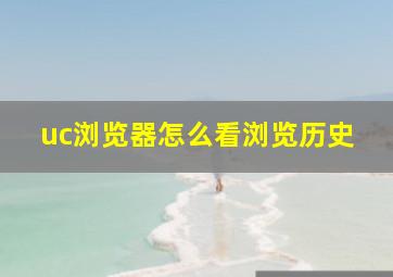 uc浏览器怎么看浏览历史