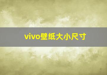 vivo壁纸大小尺寸