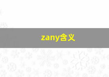 zany含义