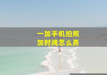 一加手机拍照加时间怎么弄