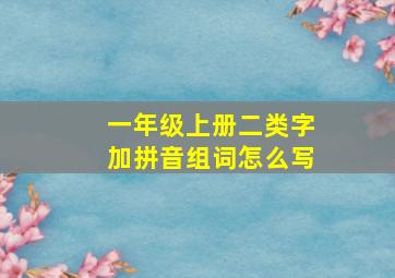 一年级上册二类字加拼音组词怎么写