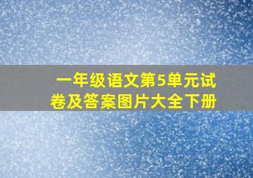 一年级语文第5单元试卷及答案图片大全下册