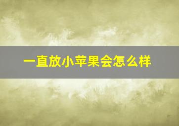 一直放小苹果会怎么样