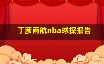 丁彦雨航nba球探报告