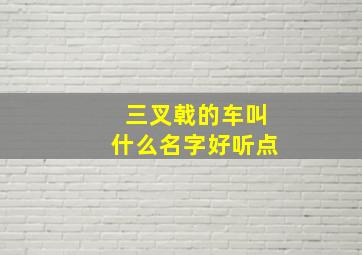 三叉戟的车叫什么名字好听点